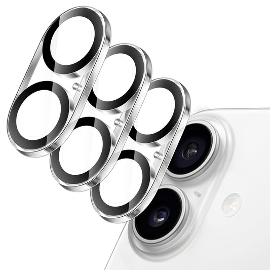 AIG Camera Lens Protector for iPhone 16/16 Plus (3-Pack) – 9H Tempered Glass, HD Clear, Anti-Scratch, Case Friendly