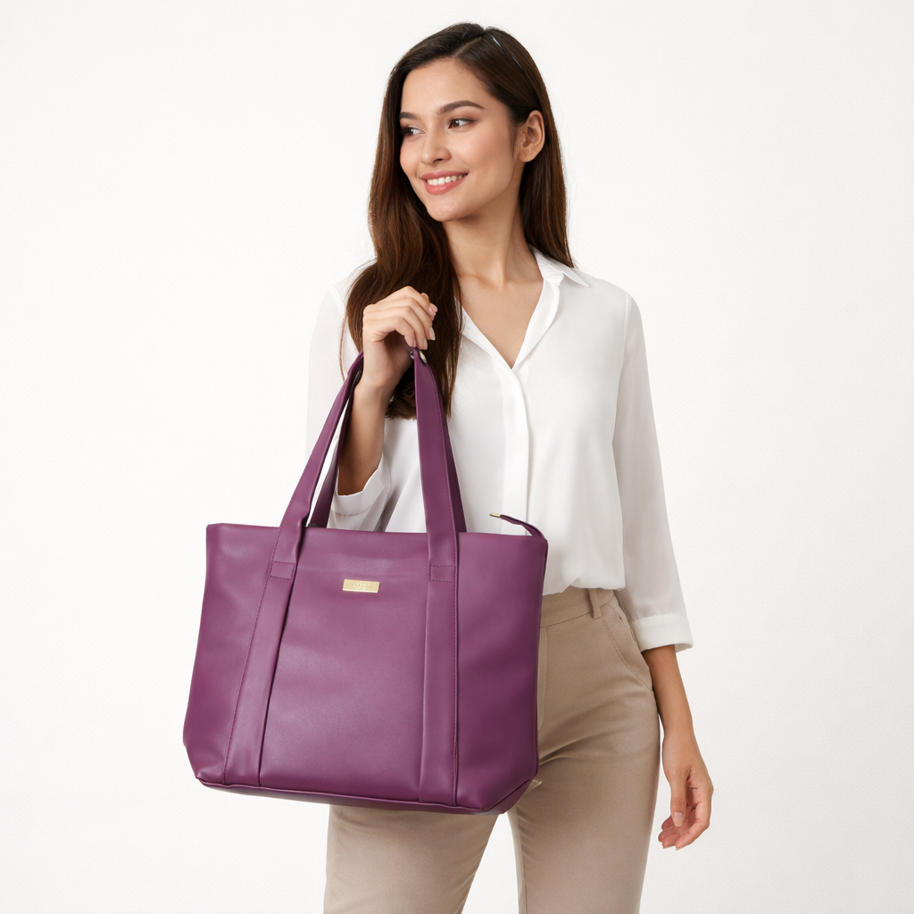 Medium–Large Everyday Tote Bag with Dual Handles | Stylish Daily Use Women’s Handbag For Women