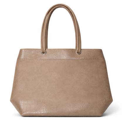 Women's Tote Handbag, Purple, Structured Silhouette, Crocodile Texture, for Office, Travel and Casual Outings