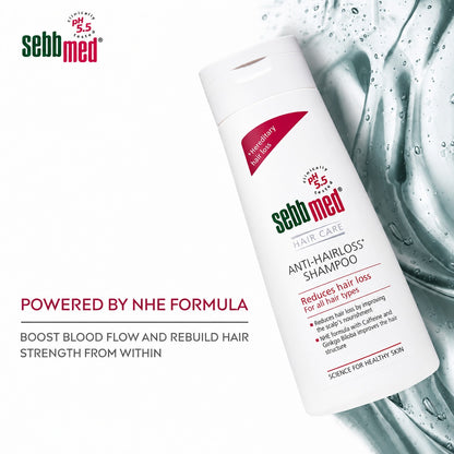 Sebbmed Anti-Hairloss Shampoo – Advanced Hair Care with pH 5.5 Formula for Reduced Hair Fall, Stronger Roots & Healthier Scalp