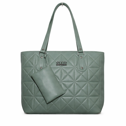 Olive Croc Pattern Shoulder Bag | Textured Finish Shoulder Handbag for Office & Daily Use