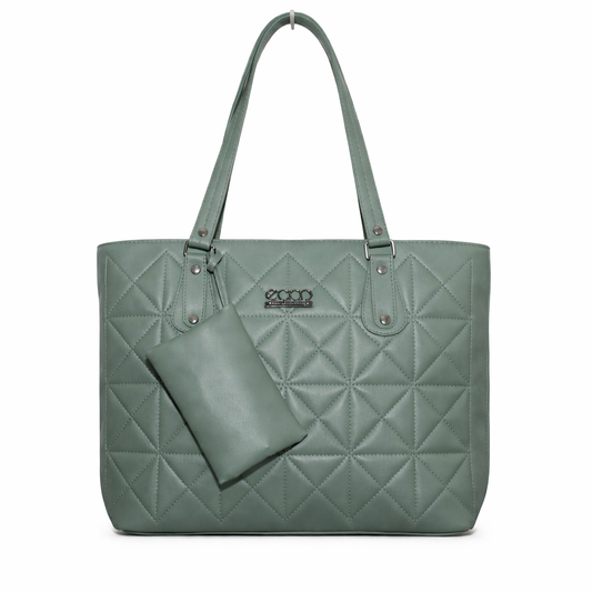 Olive Croc Pattern Shoulder Bag | Textured Finish Shoulder Handbag for Office & Daily Use