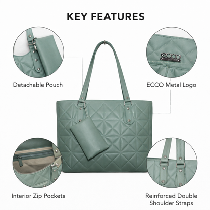 Olive Croc Pattern Shoulder Bag | Textured Finish Shoulder Handbag for Office & Daily Use