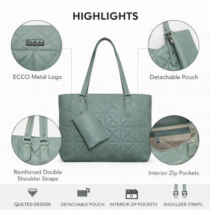 Olive Croc Pattern Shoulder Bag | Textured Finish Shoulder Handbag for Office & Daily Use
