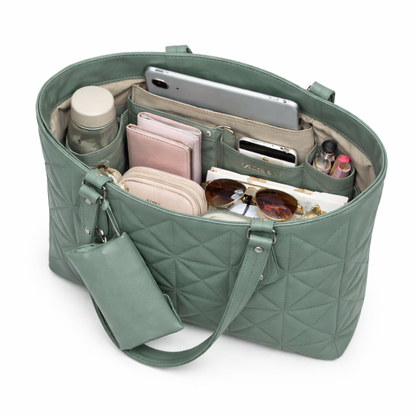 Olive Croc Pattern Shoulder Bag | Textured Finish Shoulder Handbag for Office & Daily Use