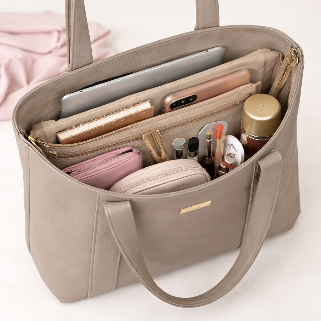 Medium–Large Everyday Tote Bag with Dual Handles | Stylish Daily Use Women’s Handbag For Women