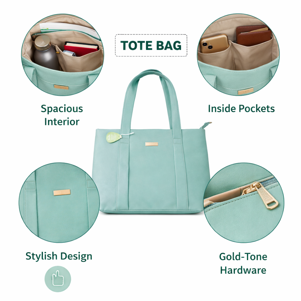 Medium–Large Everyday Tote Bag with Dual Handles | Stylish Daily Use Women’s Handbag For Women