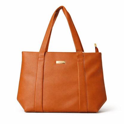 Women’s Vegan Leather Tote Bag | Large Shoulder Handbag with Zipper Closure & Multiple Pockets | Stylish Office Tote Bag for Work, College, Travel & Daily Use