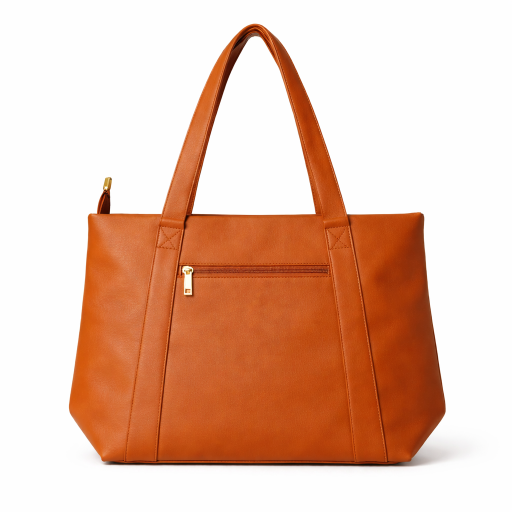 Women’s Vegan Leather Tote Bag | Large Shoulder Handbag with Zipper Closure & Multiple Pockets | Stylish Office Tote Bag for Work, College, Travel & Daily Use