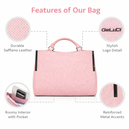 Blush Pink Structured Handbag