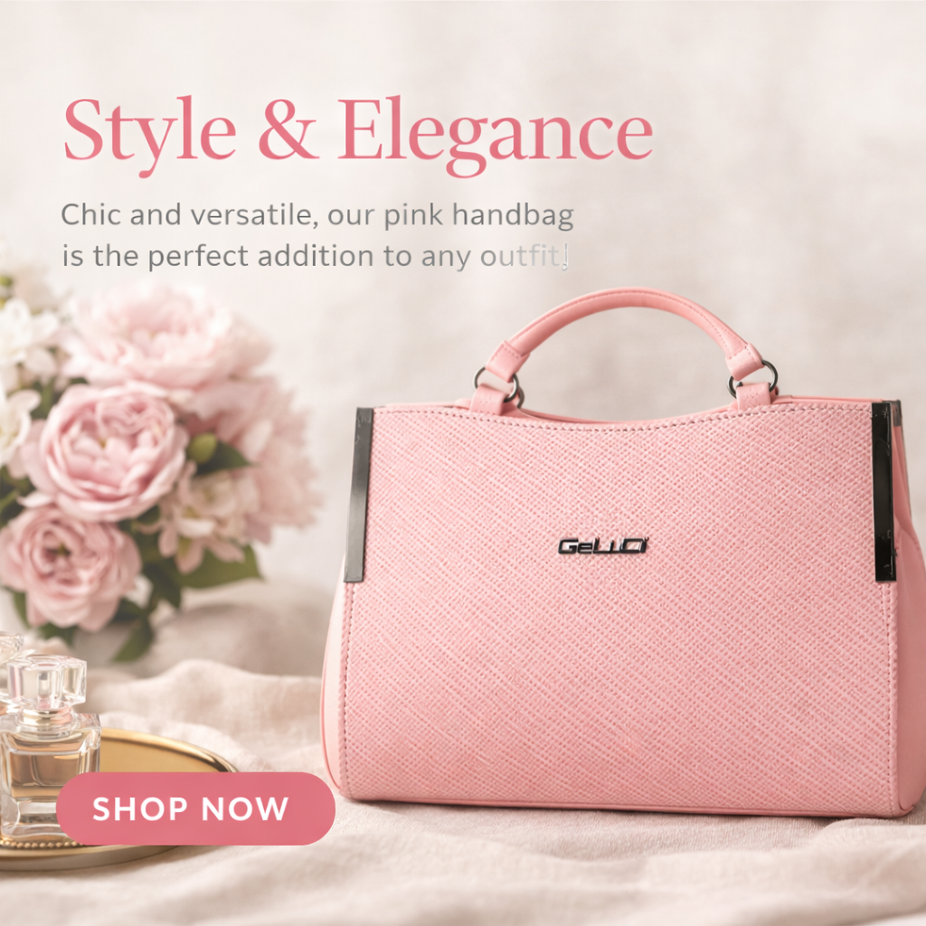 Blush Pink Structured Handbag